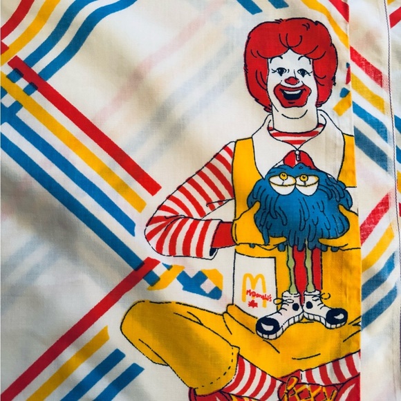 VTG McDonald’s 1978 Retro Ronald Flat Sheet + 1 Pillow Case Size: TWIN - Picture 8 of 10